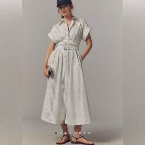 Anthropologie Tobie Double Buckle Shirt dress by Exquise